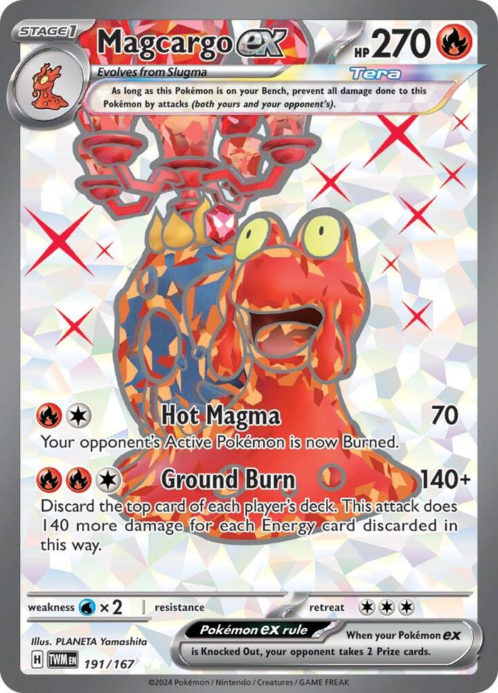 Magcargo ex - 191/167 - SV06: Twilight Masquerade (TWM) NM *FOIL*