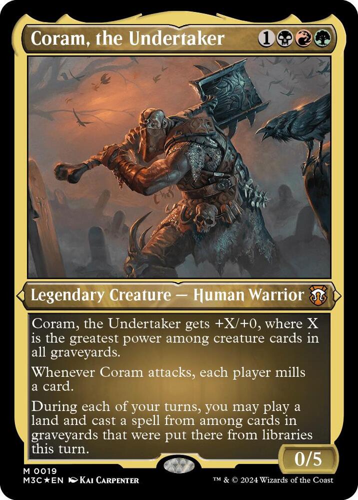 Coram, the Undertaker (Foil Etched) - Commander: Modern Horizons 3 (M3C) NM *FOIL*