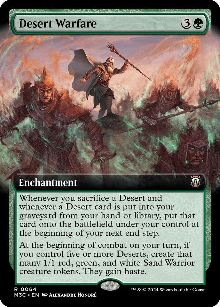 Desert Warfare (Extended Art) (Ripple Foil) - Commander: Modern Horizons 3 (M3C) NM *FOIL*