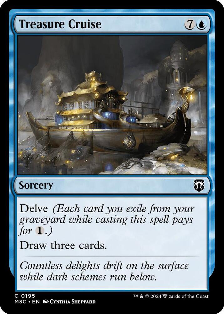 Treasure Cruise (Ripple Foil) - Commander: Modern Horizons 3 (M3C) NM *FOIL*