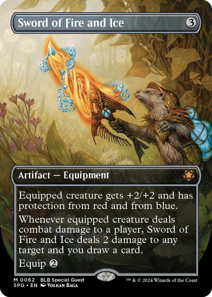 Sword of Fire and Ice (Borderless) - Special Guests (SPG) NM *FOIL*