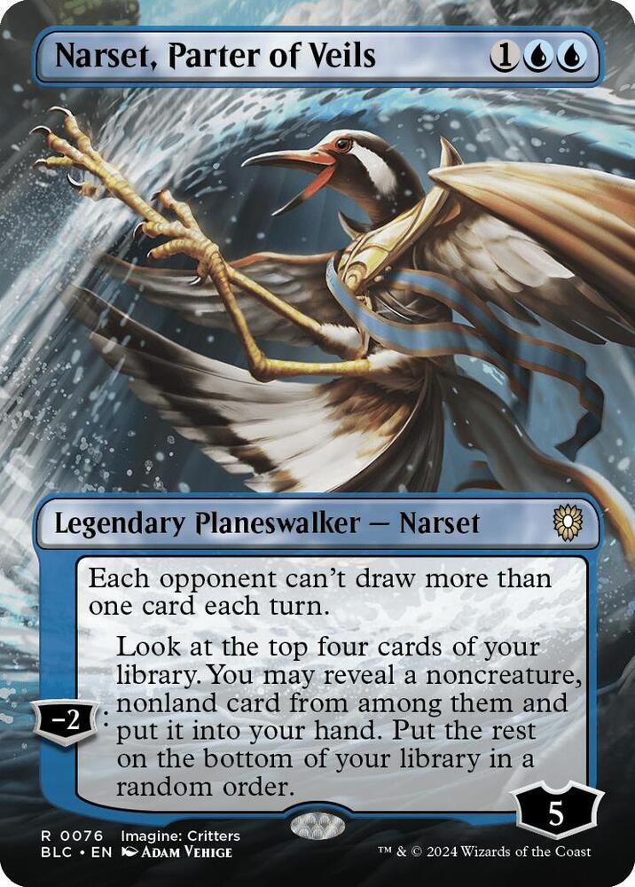 Narset, Parter of Veils (Borderless) - Commander: Bloomburrow (BLC) NM