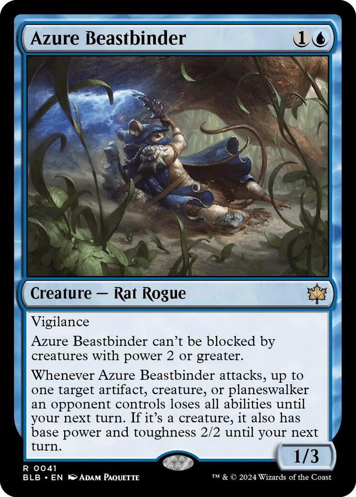 Azure Beastbinder - Bloomburrow (BLB) NM *FOIL*