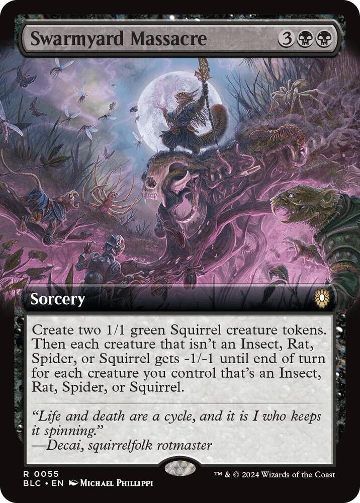 Swarmyard Massacre (Extended Art) - Commander: Bloomburrow (BLC) NM