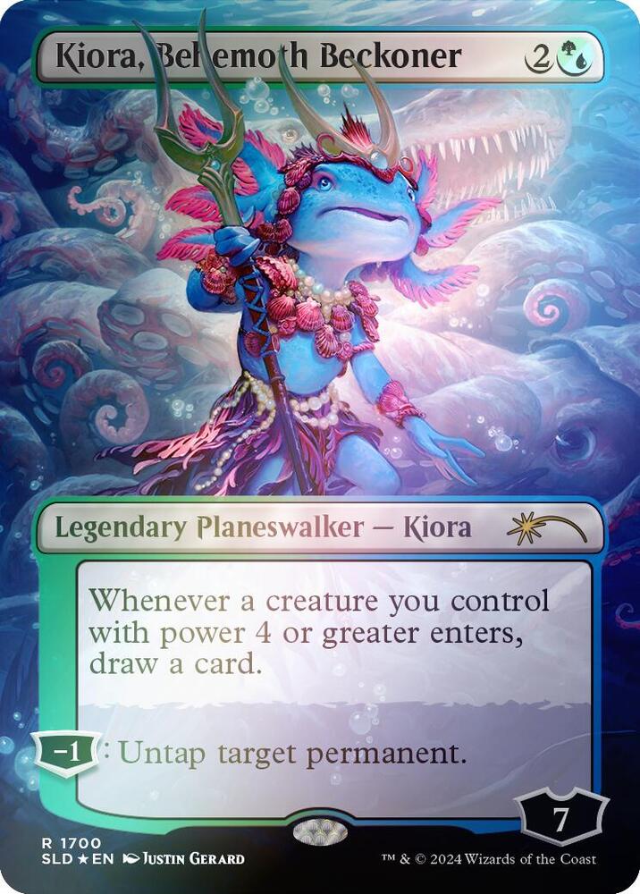 Kiora, Behemoth Beckoner (Rainbow Foil) - Secret Lair Drop Series (SLD) NM *FOIL*