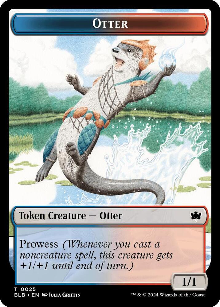 Otter // Thornplate Intimidator Double-Sided Token - Bloomburrow (BLB) NM *FOIL*