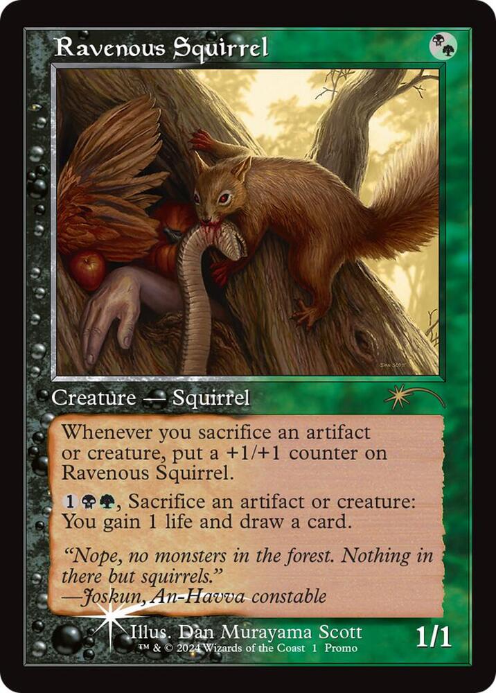 Ravenous Squirrel (Retro Frame) - Open House Promos (OHP) NM *FOIL*