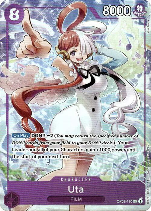 Uta - OP02-120 (Premium Card Collection -Uta-) - One Piece Promotion Cards (OP-PR) NM *FOIL*