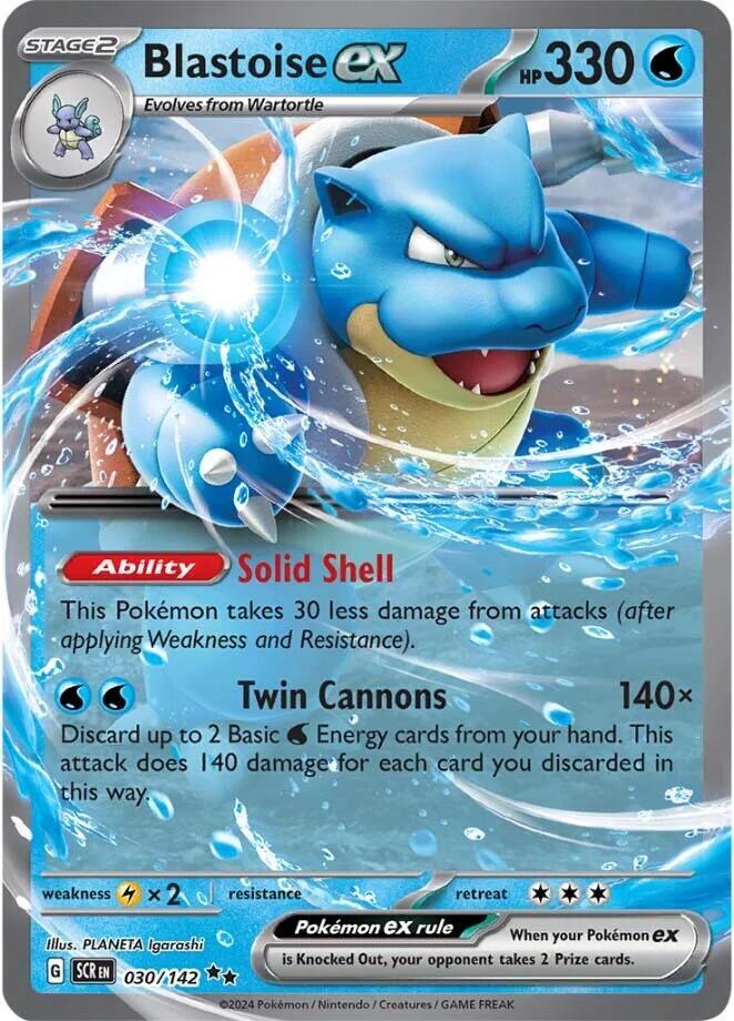 Blastoise ex - SV07: Stellar Crown (SCR) NM *FOIL*