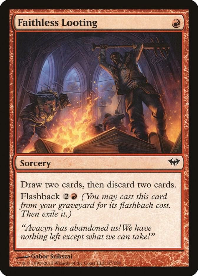 Faithless Looting - Dark Ascension (DKA) NM
