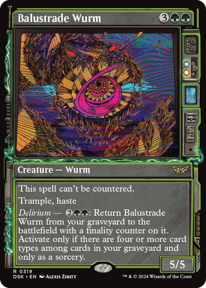Balustrade Wurm (Showcase) - Duskmourn: House of Horror (DSK) *FOIL*