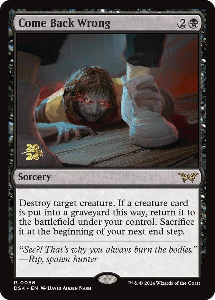 Come Back Wrong (0086) - Prerelease Cards (PRE) NM *FOIL*