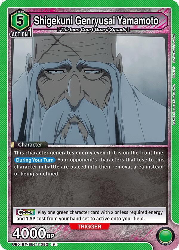 Shigekuni Genryusai Yamamoto (092) - UE01BT: BLEACH: Thousand-Year Blood War (UE01BT) NM *FOIL*