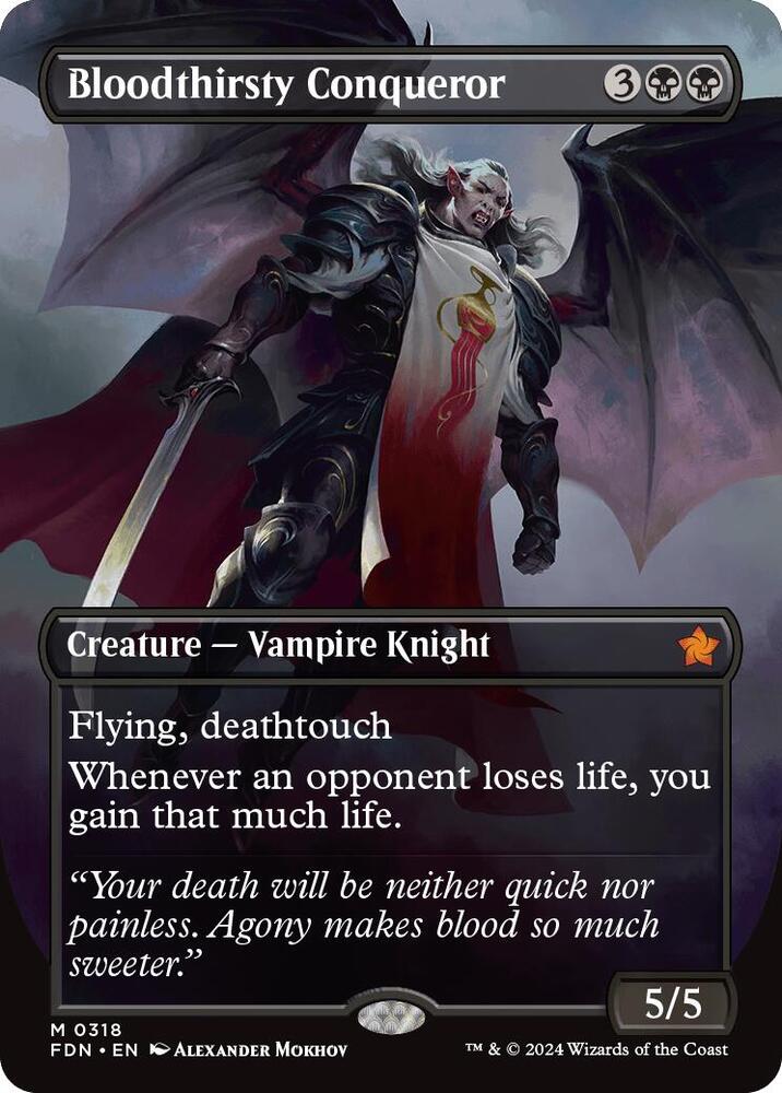 Bloodthirsty Conqueror (Borderless) - Foundations (FDN) NM