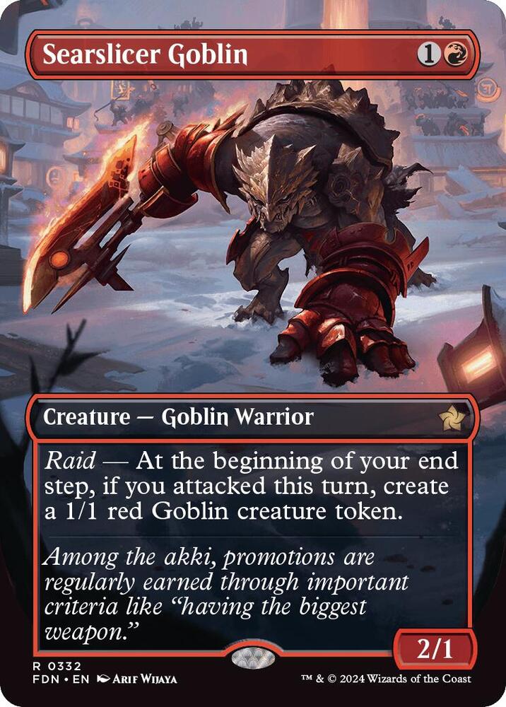 Searslicer Goblin (Borderless) - Foundations (FDN) NM