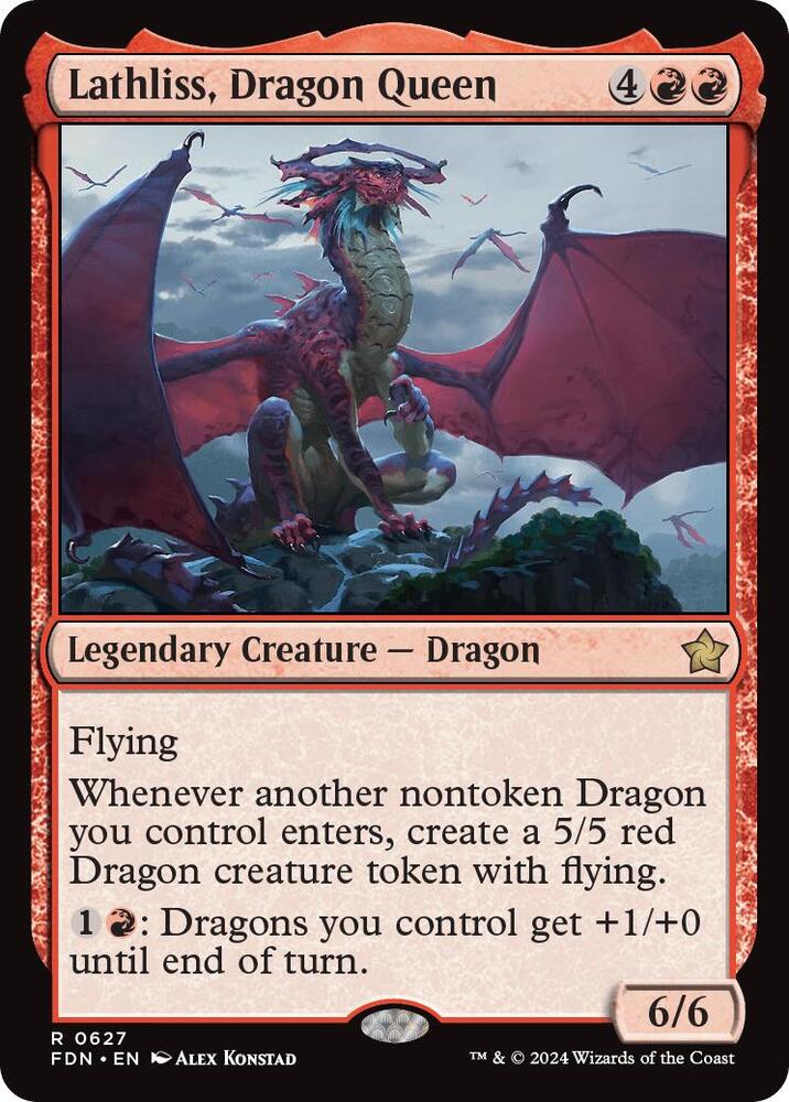 Lathliss, Dragon Queen - Foundations (FDN) NM