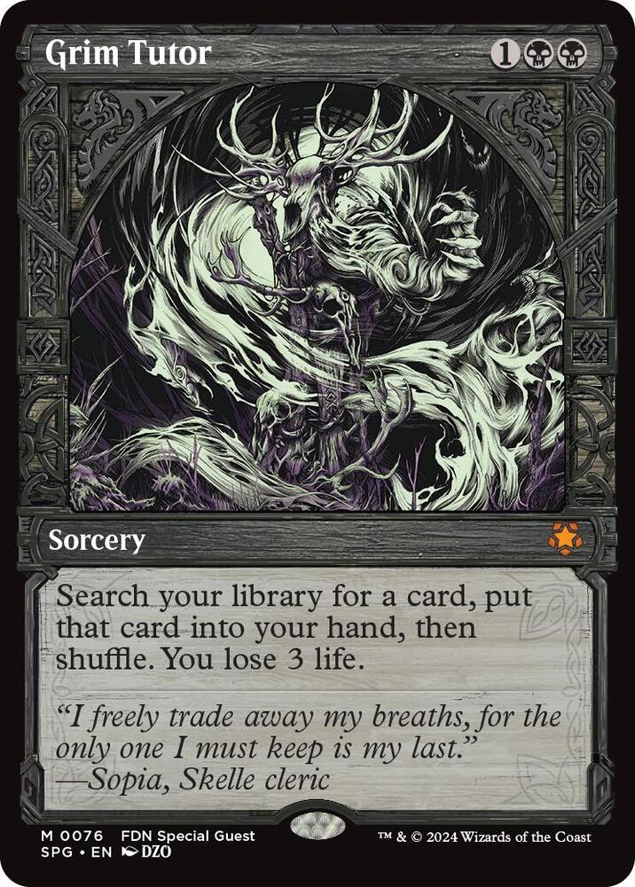 Grim Tutor (Showcase) - Special Guests (SPG) NM *FOIL*