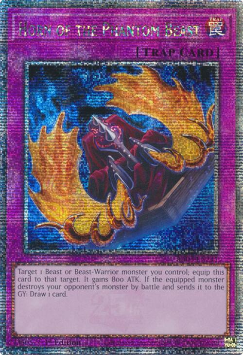 Horn of the Phantom Beast (Quarter Century Secret Rare) - Quarter Century Bonanza (RA03) NM
