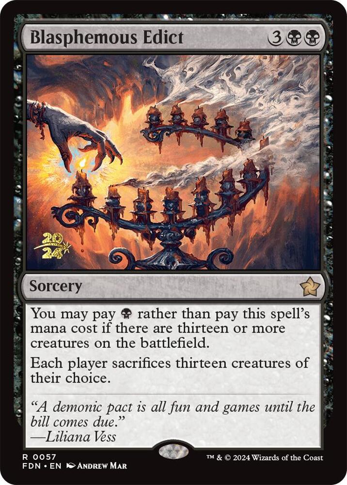 Blasphemous Edict - Prerelease Cards (PRE) NM *FOIL*