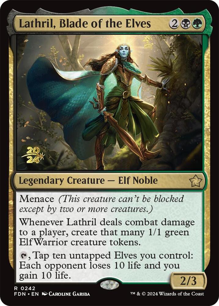 Lathril, Blade of the Elves - Prerelease Cards (PRE) NM *FOIL*