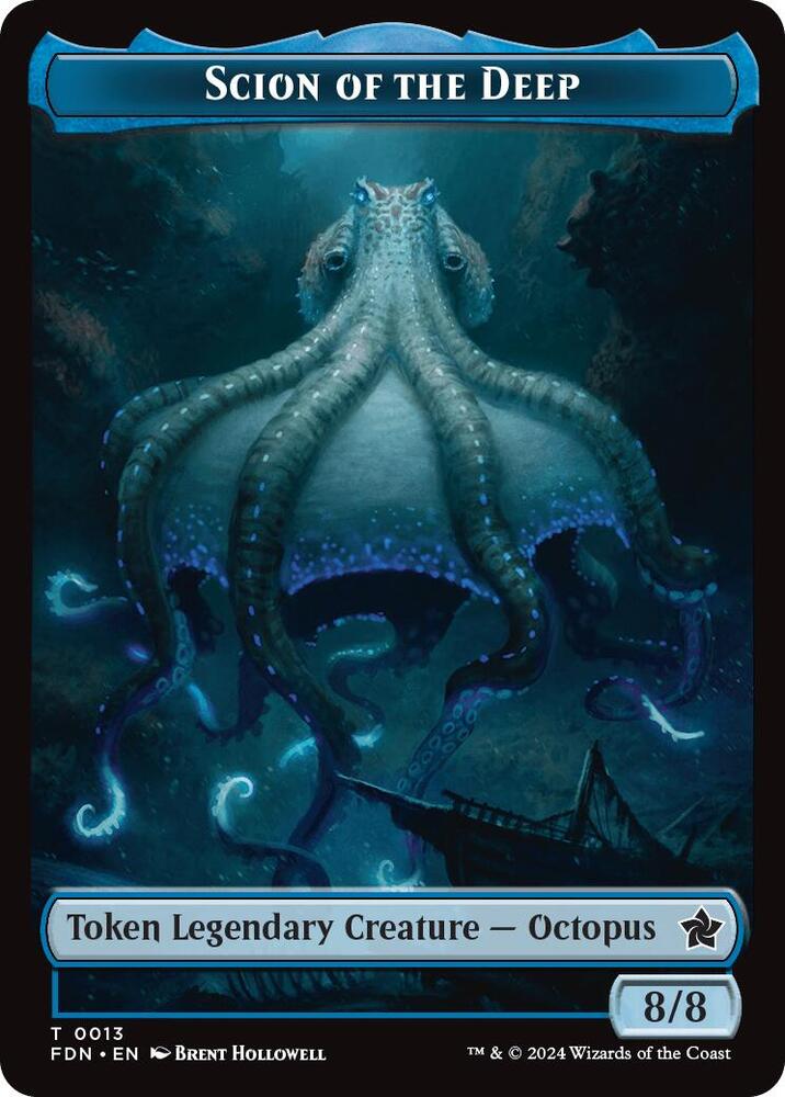 Scion of the Deep // Koma's Coil Doubled-Sided Token - Foundations (FDN) NM