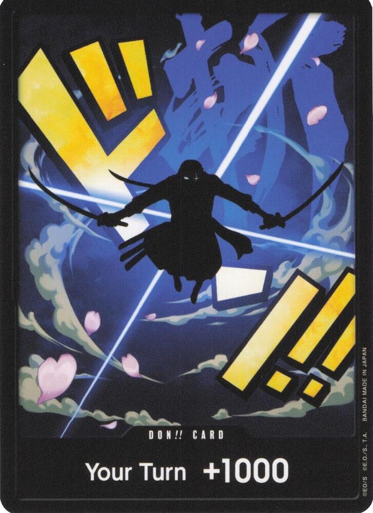 DON!! Card (Zoro) - Premium Booster -The Best- (PRB-01) NM *FOIL*