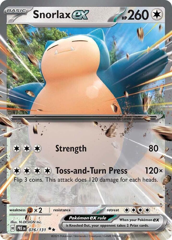 Snorlax ex - SV: Prismatic Evolutions (PRE) NM *FOIL*