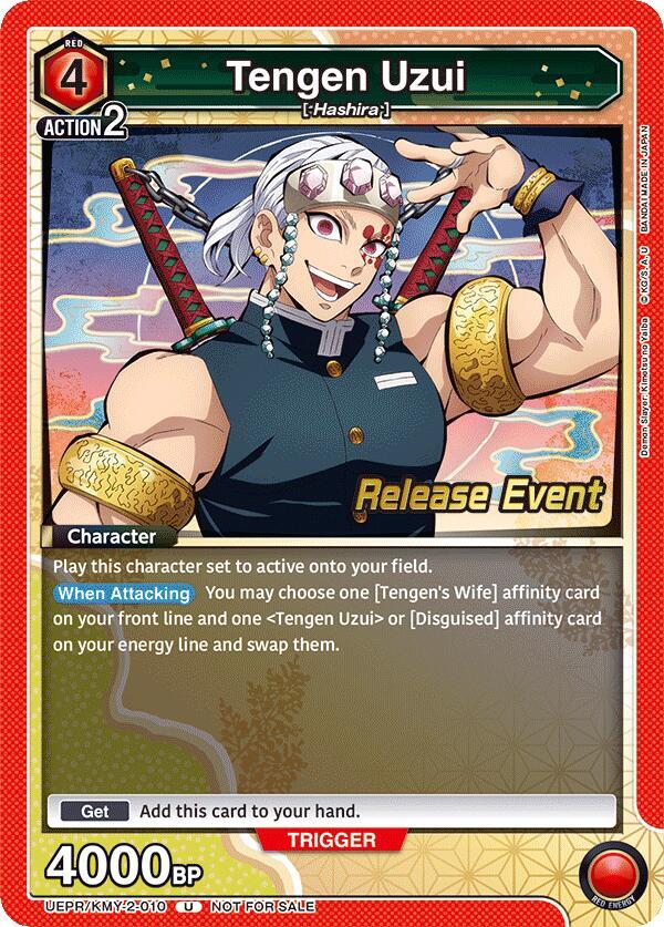 Tengen Uzui (010) - UE05BT: Demon Slayer: Kimetsu no Yaiba Release Event Cards (UE05BT_RE) NM