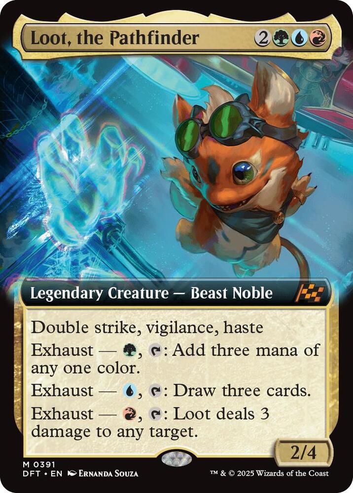 Loot, the Pathfinder (Extended Art) - Aetherdrift (DFT) NM