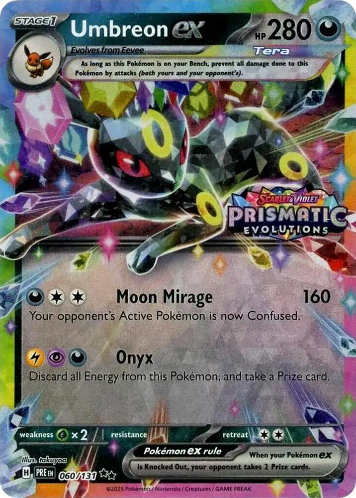 Umbreon ex - 060/131 (Prismatic Evolutions Stamp) - Miscellaneous Cards & Products (MCAP) NM *FOIL*