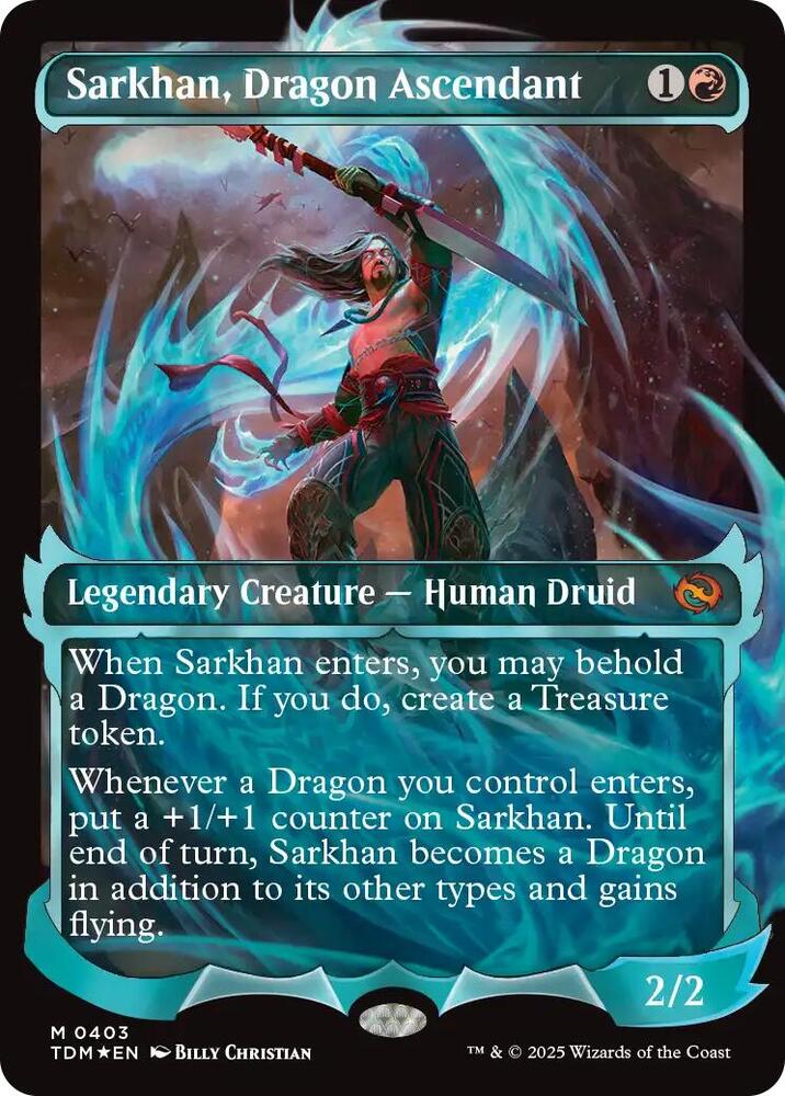 Sarkhan, Dragon Ascendant (0403) (Showcase) - Tarkir: Dragonstorm (TDM) NM *FOIL*