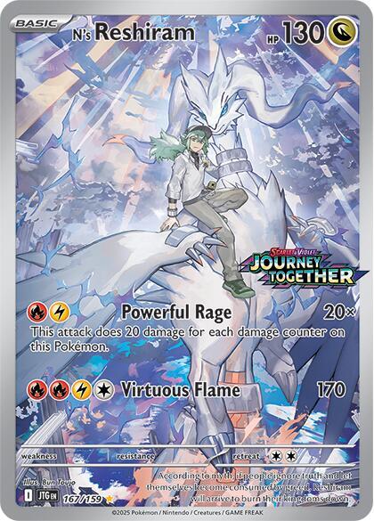 N's Reshiram - 167/159 (Journey Together Stamped) - Miscellaneous Cards & Products (MCAP) NM *FOIL* SEALED