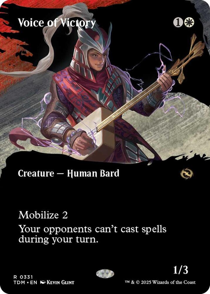 Voice of Victory (Borderless) - Tarkir: Dragonstorm (TDM) NM *FOIL*