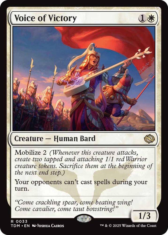 Voice of Victory - Tarkir: Dragonstorm (TDM) NM *FOIL*