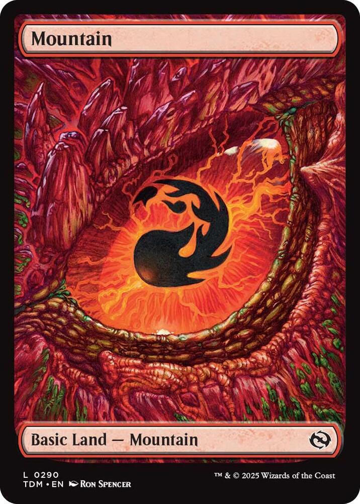 Mountain (0290) - Tarkir: Dragonstorm (TDM) NM *FOIL*