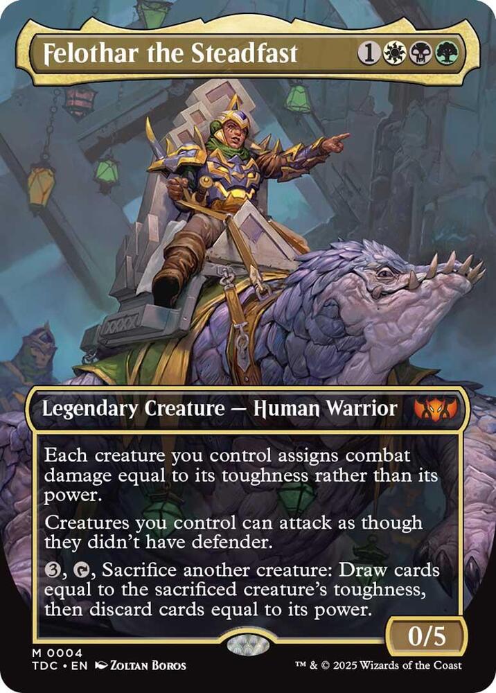 Felothar the Steadfast (Borderless) - Commander: Tarkir: Dragonstorm (TDC) NM