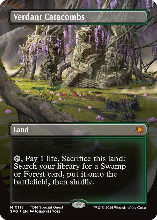 Verdant Catacombs (Borderless) (Dragonscale Foil) - Special Guests (SPG) NM *FOIL*