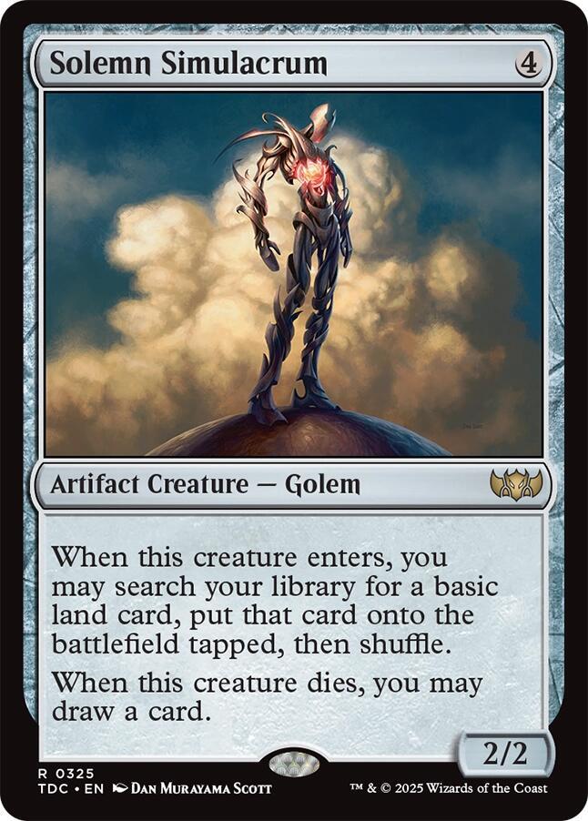 Solemn Simulacrum - Commander: Tarkir: Dragonstorm (TDC) NM