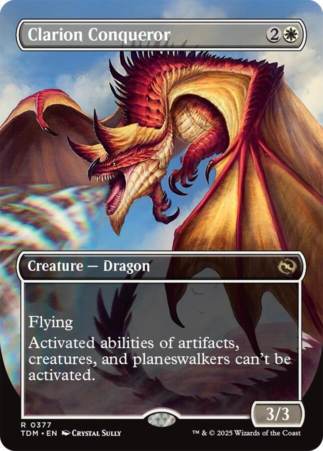 Clarion Conqueror (Borderless) - Tarkir: Dragonstorm (TDM) NM *FOIL*