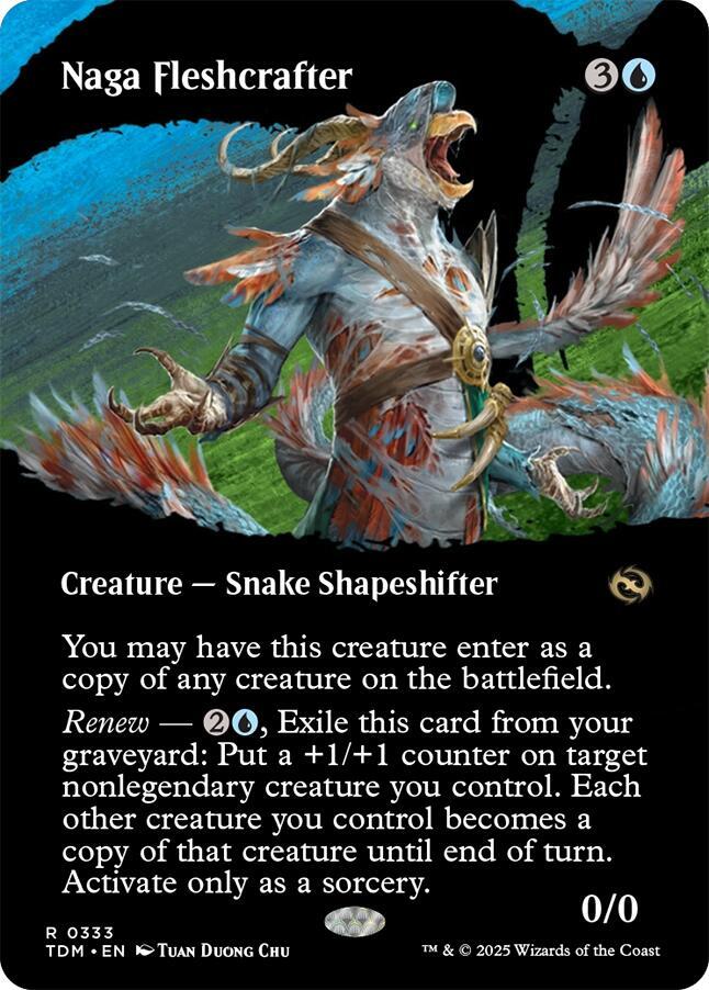 Naga Fleshcrafter (Borderless) - Tarkir: Dragonstorm (TDM) NM *FOIL*