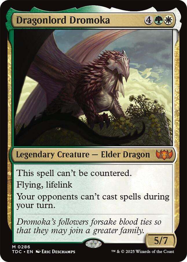 Dragonlord Dromoka - Commander: Tarkir: Dragonstorm (TDC) NM