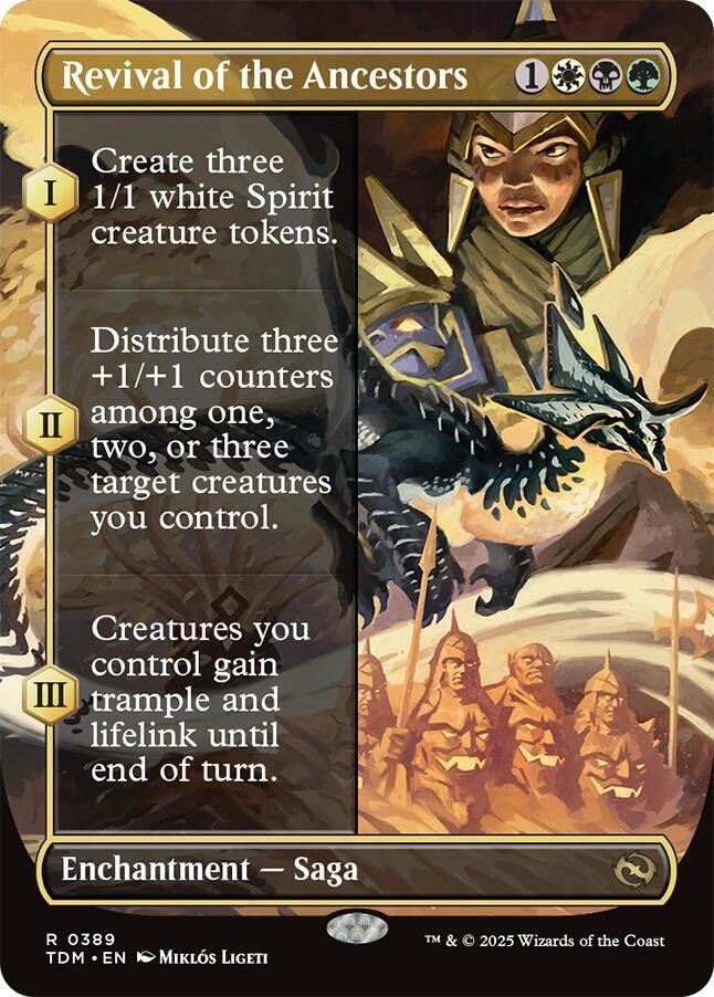 Revival of the Ancestors (Borderless) - Tarkir: Dragonstorm (TDM) NM *FOIL*