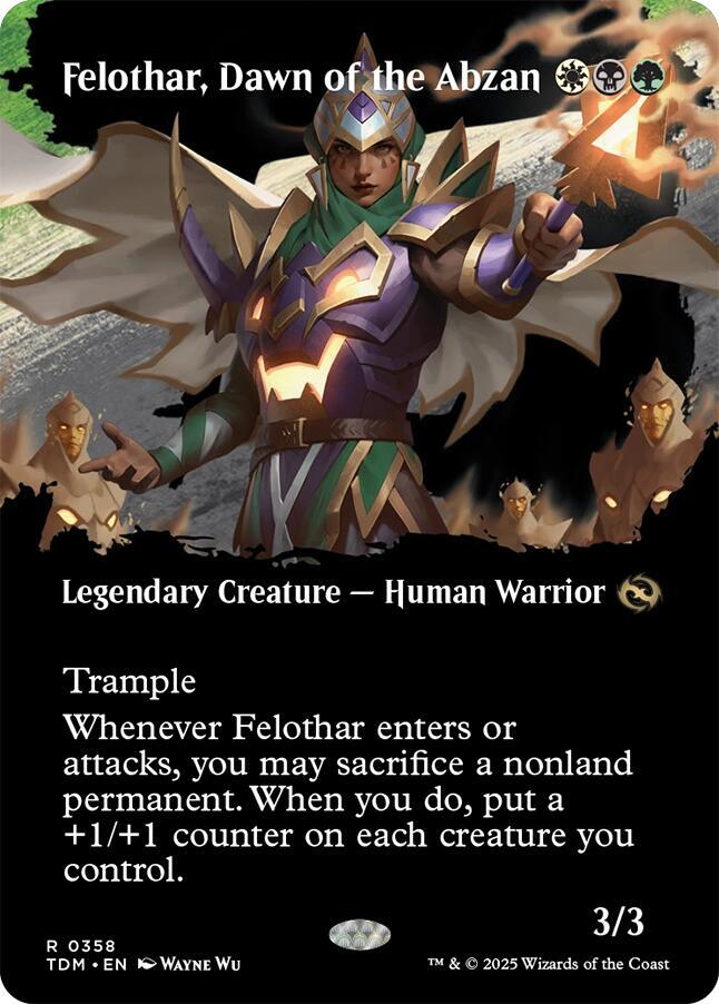 Felothar, Dawn of the Abzan (Borderless) - Tarkir: Dragonstorm (TDM) NM *FOIL*