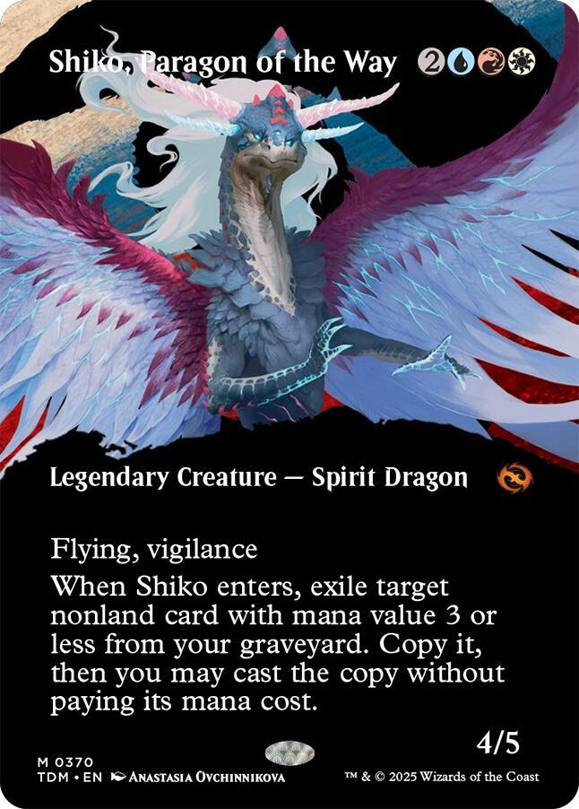 Shiko, Paragon of the Way (Borderless) - Tarkir: Dragonstorm (TDM) NM