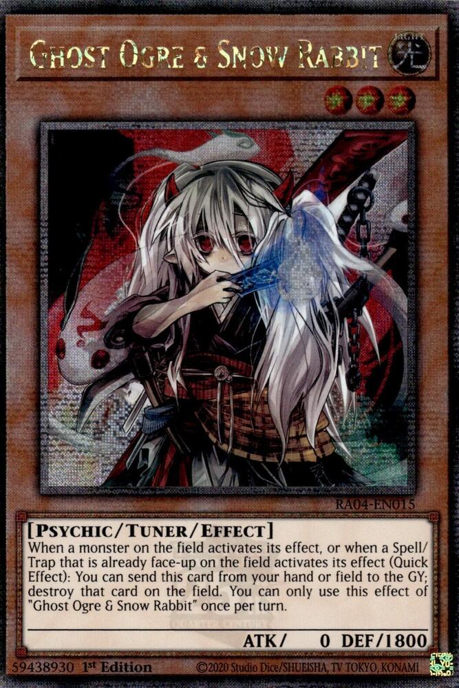 Ghost Ogre & Snow Rabbit (Quarter Century Secret Rare) - Quarter Century Stampede (RA04) NM