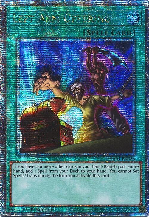 Left Arm Offering (Quarter Century Secret Rare) - Quarter Century Stampede (RA04) NM
