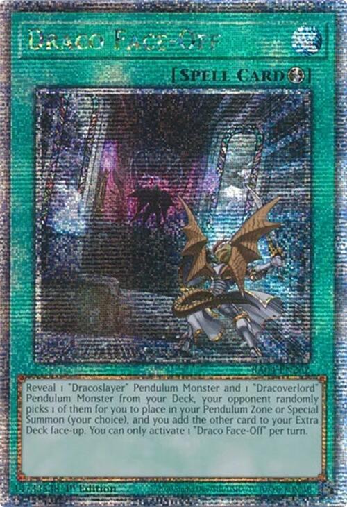 Draco Face-Off (Quarter Century Secret Rare) - Quarter Century Stampede (RA04) NM