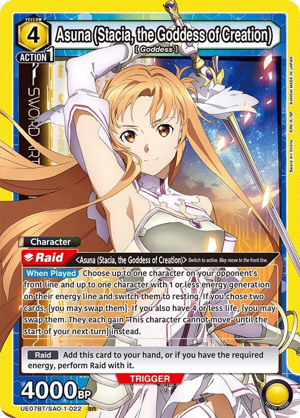 Asuna (Stacia, the Goddess of Creation) (022) - UE07BT: Sword Art Online (UE07BT) NM *FOIL*