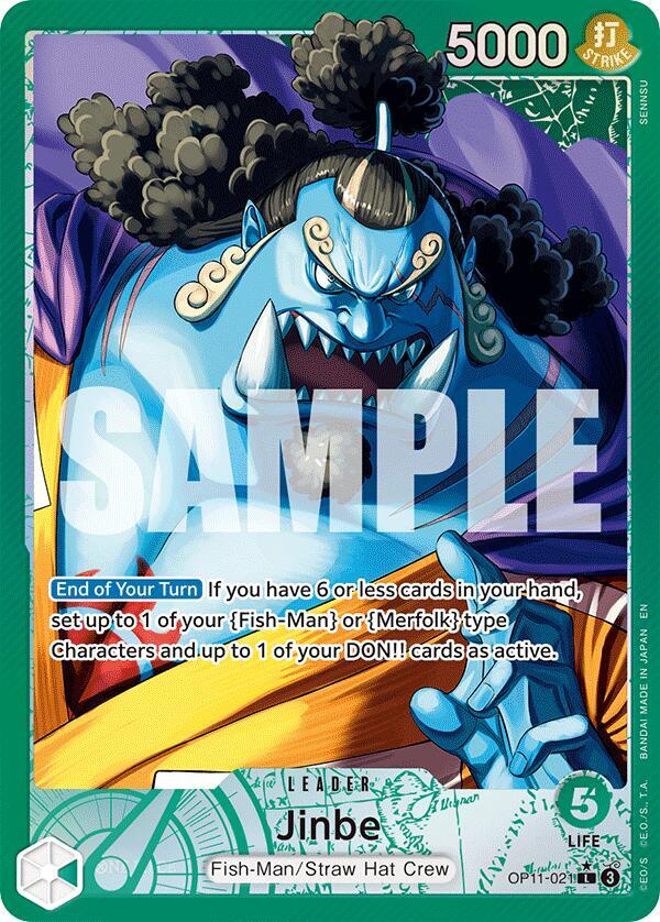 Jinbe (021) (Alternate Art) - A Fist of Divine Speed (OP11) NM *FOIL*