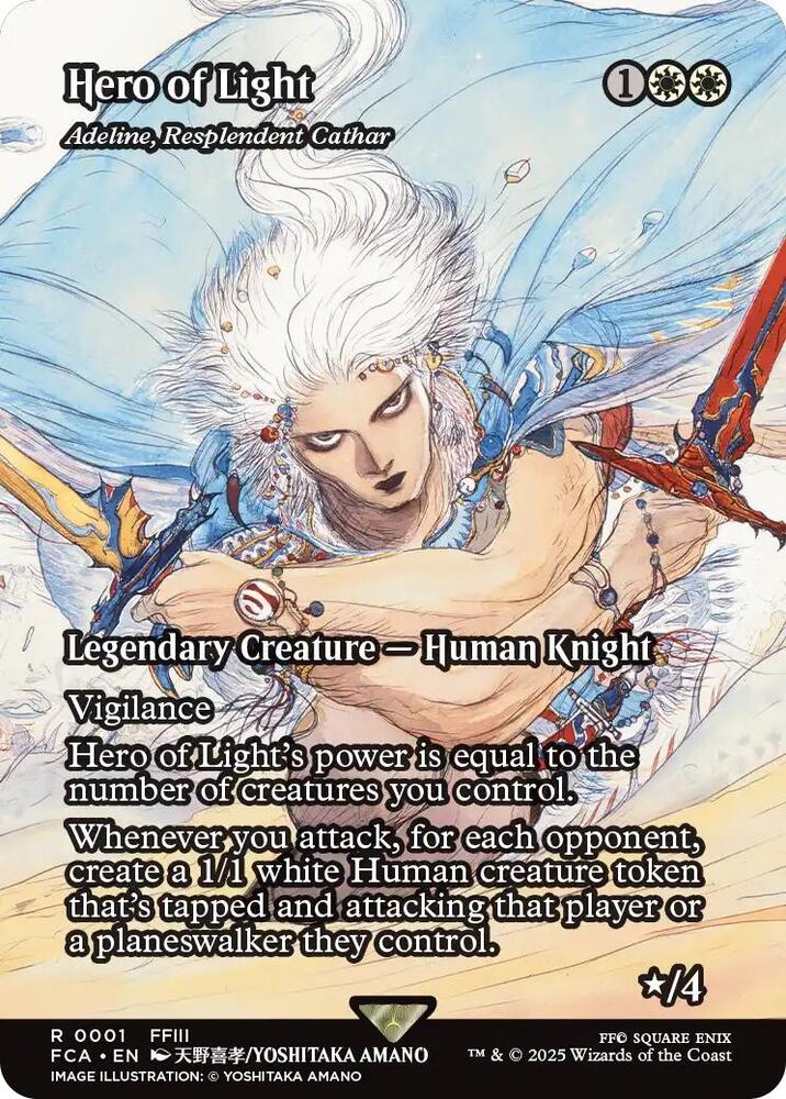 Hero of Light - Adeline, Resplendent Cathar (Showcase) - FINAL FANTASY: Through the Ages (FCA) NM